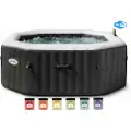 Intex PureSpa Jet & Bulles Deluxe Carbone WiFi + Aquatural Cristaux d'Arôme