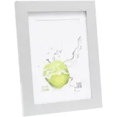 Deknudt Cadre photo couleur argent avec passe-partout blanc 20x25