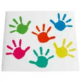 Daiber 25 Hands Portrait Folders For Children Carpet 13x18 Blanc