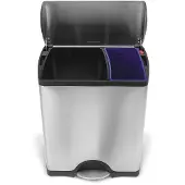 Simplehuman Rectangular Classic GFT 30 + 16 Litres Inox
