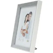 Deknudt Cadre photo gris-bleu avec bordure blanche 13x18 S46CH7