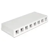 DeLOCK Keystone Surface Mounted Box - Gehäuse mit modularen Einsätzen - weiß - 8 Ports (86209)