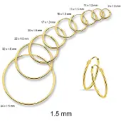 Marie-Celeste Celeste oorringen ronde buis - 13 mm - Goud