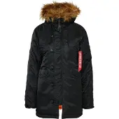 Alpha industries Veste d’hiver marron chiné / noir
