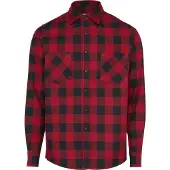 Urban Classics Chemise bourgogne / noir