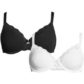 Petite fleur Soutien-gorge noir / blanc