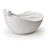 Qualy/New Arriva Co.,Ltd. Saladier Sparrow Blanc/Blanc