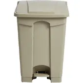 Jantex Poubelle de cuisine à pédale beige 65 L