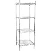Vogue Étagère de rangement en métal avec étagères réglables 610 x 1853 x 610 mm