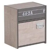 Parisot Table de chevet Fabien industriel - beige/gris