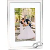 Zep Mariage 10x15 Cm Metal Portrait Wedding Photo Photo Frame Blanc,Argenté