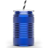 Asobu Gobelet Asobu Mason Jar I can Blue 540 ml