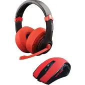 DragonWar Casque gamer + Souris gamer Rouge + Doom