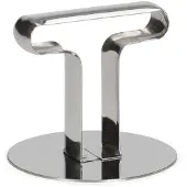 Patisse extrudeuse pour anneau à rogner 9 cm acier inoxydable argenté