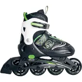 Globber muuwmi Patin à roulettes pour enfants, réglable, taille 37-40, ABEC 5, taille des roulettes 72 x 22 mm, GS-approuvé, vert