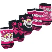 Alice Au Pays Des Merveilles Chaussettes Disney de - Cheshire Cat - EU35-38 - EU 39-42 - pour Femme - rose/noir - Taille EU 35-38
