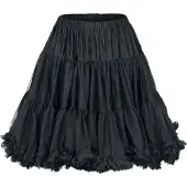 Banned Alternative Jupe mi-longue Rockabilly de - Jupon Walkabout - XS-S - XL-XXL - pour Femme - noir - Taille XL-XXL