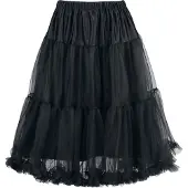 Hell Bunny Jupe mi-longue Rockabilly de - Penelope Petticoat - XS-S - XL-XXL - pour Femme - noir - Taille XL-XXL