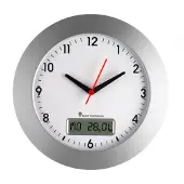 TFA-Dostmann TFA - Analoge Funk-Wanduhr mit Datumsanzeige 98.1092 - silber