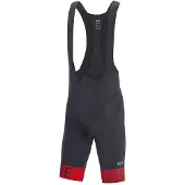 Gore C5 Opti Cuissard+ court à Bretelles - noir/rouge 9935