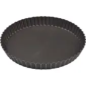 Patisse Moule à quiche professionnel à fond amovible, Ø 24 cm, Moule à gâteau, Gris