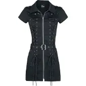 Banned Robe courte Gothic de - Robe Mod - S - pour Femme - noir - Taille S