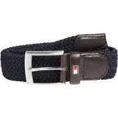 Tommy Hilfiger Ceinture 'New Adan' bleu foncé / brun foncé