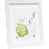 Deknudt Cadre photo blanc avec passe-partout blanc 20x25
