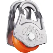 Petzl - Poulie de dépannage à flasques mobiles - Oscillante en Nylon - Gris