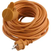 Exin Rallonge - 20 mètres - 2 x 1,5mm² - IP44 résistant aux éclaboussures - Orange
