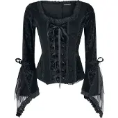 Gothicana by EMP T-shirt manches longues Gothic de - Rosemary - S - 3XL - pour Femme - noir - Taille S