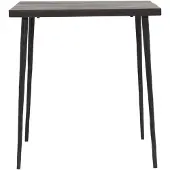House Doctor Table en bois noir 70x70x76cm slated