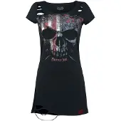 Rock Rebel by EMP Robe courte de - Living Legend - XS - 5XL - pour Femme - noir - Taille 3XL
