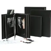 Deknudt Passepartout album noir avec couverture en cuir 10x15 A66DA2