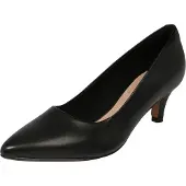 Clarks pour femme. 26137208 Linvale Jerica chaussures en cuir noir (39), 5 à 8 cm, Aucun, Casuel