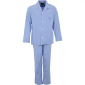 Ralph Lauren Pyjama long bleu clair / blanc