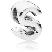 Pandora Charm Perle en Or Lettres S pour Femmes - Style Pandora
