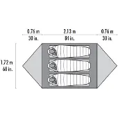 MSR Mutha Hubba Nx Tent Gris 3 Places