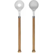 Sagaform Nature Couverts à Salade Bois Inox 31 Cm Lot De 2
