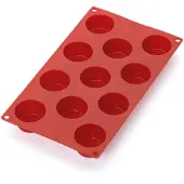 Lékué Moule À Mini Muffins - - 0620811r01m022 - Silicone Platine - 11 Cavités - Rouge