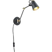 TRIO Lampe de lecture Edward noir avec de l'or