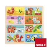 Diset Puzzle en bois Goula Plaisir de manger 8 pièces
