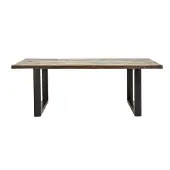 Nordal Table à manger vintage fer / bois
