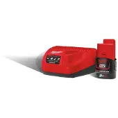 Milwaukee M12NRG-201 - Kit De Batterie Et Chargeur 12V Li-Ion