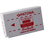 PATONA Accu EN-EL24, 550 mAh / 7.2V (Batterie de l'appareil photo), Alimentation pour appareil photo, Rouge, Blanc