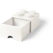 LEGO La brique 4 tenons avec tiroir - blanc