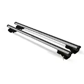 Menabo Barres de toit Tiger en aluminium, argentées, 135 cm, 75 kg, pour rails de toit posés