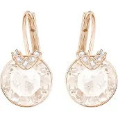 Swarovski Boucles d'oreilles 'Bella' or rose / blanc