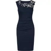 Kaffe Robe fourreau 'KA India' marine