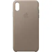 Apple iPhone Xs Max Coque arrière en Cuir Taupe